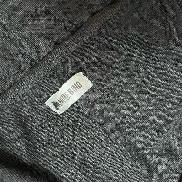 ANINE BING Linen Relaxed Fit Scoop Neck Sleeveless Lightweight Black Tank Top XS - Picture 8 of 9